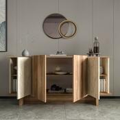 Schrank Diana Travertine and Walnut