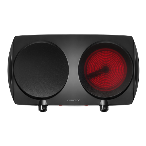 Concept VE3060 elektricky dvojplatničkový varič 2500 W, čierna