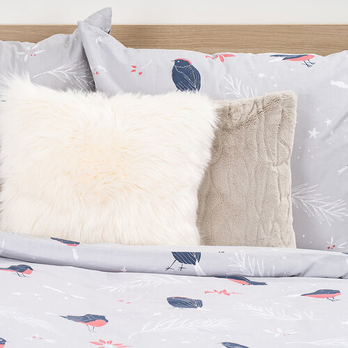 4Home Lenjerie de pat din bumbac Winter Robin, 140x 200 cm, 70 x 90 cm