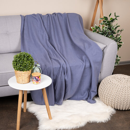 Fleece odeja temno siva, 130 x 160 cm