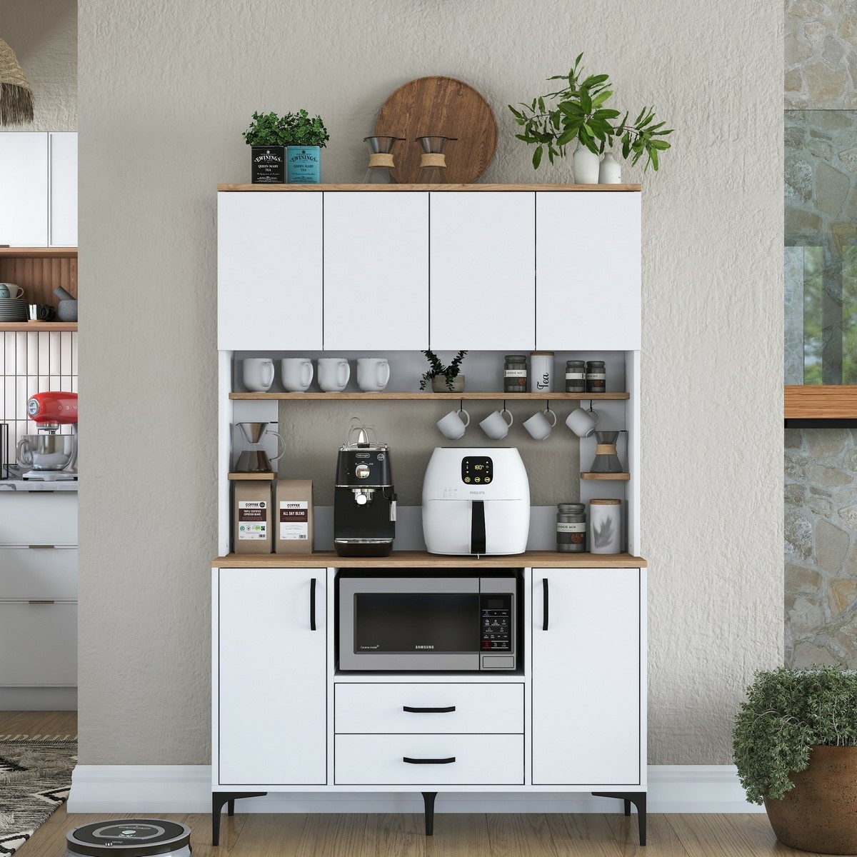 Skriňa Jedy Walnut and White