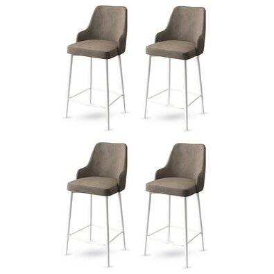 Set de scaune de bar Enox Cappuccino and White, 4buc.