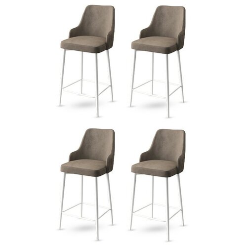 Enox Cappuccino és White bárszék szett, 4 db