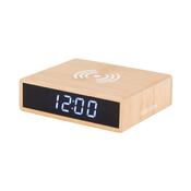 Karlsson 5934 LED budík/hodiny s nabíjaním 10,5 cm, bambus