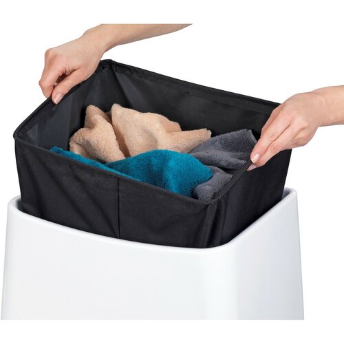 Wenko Badhocker mit Stauraum Wing, weiß, 45 × 33 × 48 cm