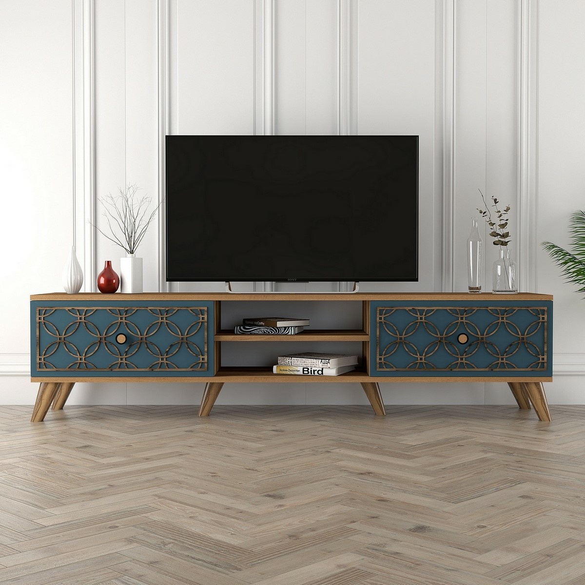 Televízny stolík Class Walnut and Chalcedony