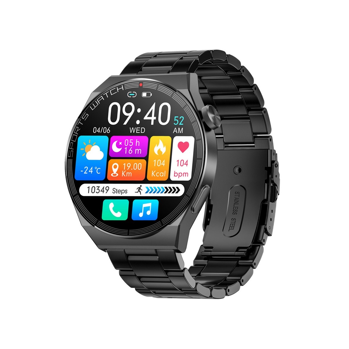 Trevi T-FIT 300 CALL chytré hodinky, černá