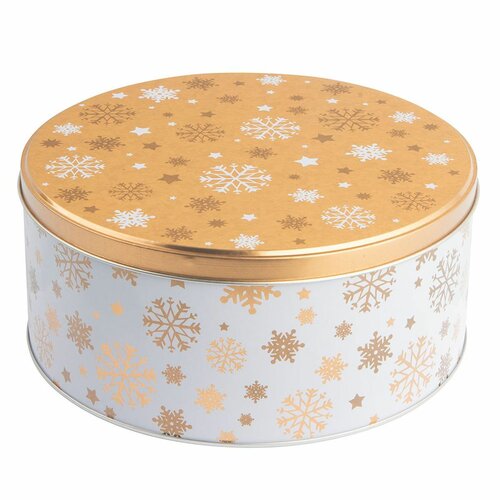 Altom Weihnachtsdosen-Set Golden Snowflakes, 3 Stück