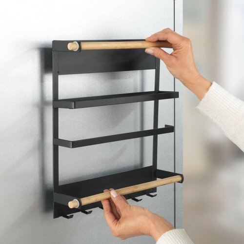 Wenko Wandküchenorganizer Magna, schwarz