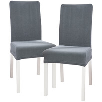 4Home Elastyczny pokrowiec na krzesło Magic clean jasnoszary, 45 - 50 cm, komplet 2 szt.