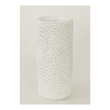 Betonová váza Flower bílá, 20 cm