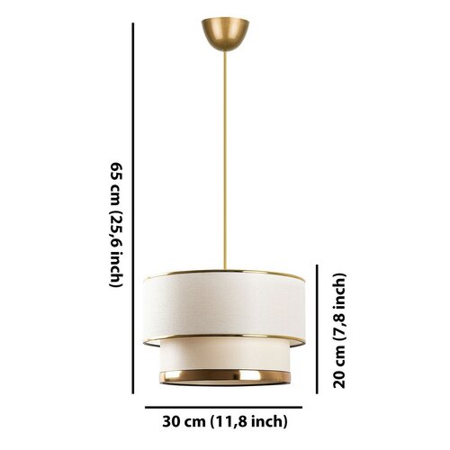 Lampa wisząca Cake - Cream, Gold