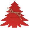 Кишеня для столових приборів X-Mas Tree червона,набір 4 шт.