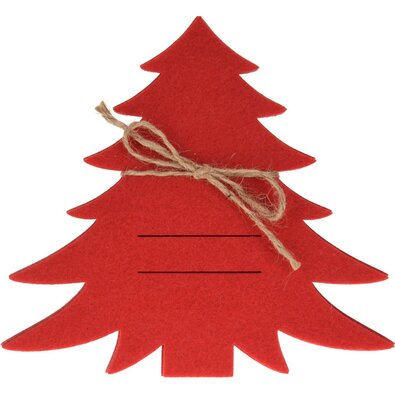 Kieszeń na sztućce X-Mas Tree czerwony, zestaw 4 szt.