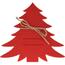 Кишеня для столових приборів X-Mas Tree червона,набір 4 шт.