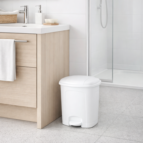 Orion Coș de gunoi cu pedală 5,5 l, alb