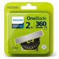 Výměnné břity 360 pro Philips OneBlade QP420/50, 2 ks