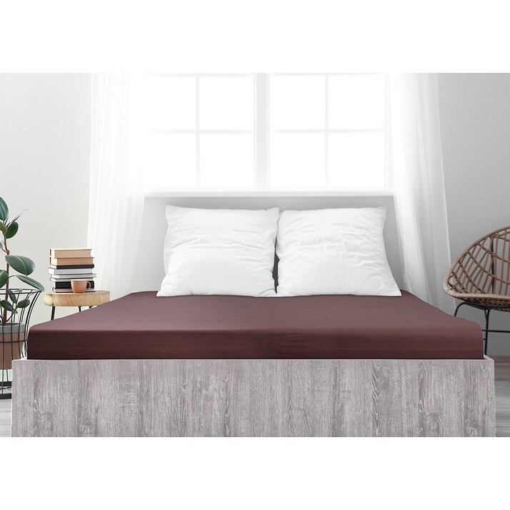 4Home jersey prostěradlo Ideál tmavě hnědá, 70 x 140 cm