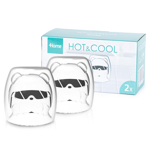 4Home Hot&Cool Polar Bear thermo pohár 200 ml, 2 db