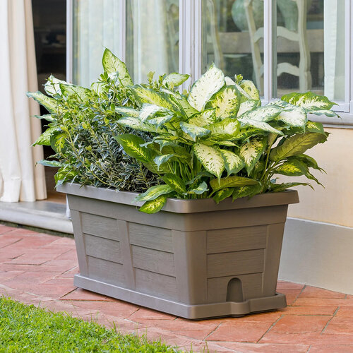 Jardinieră cu volum mare Bama Legno cappuccino, 60 x 30 x 25 cm