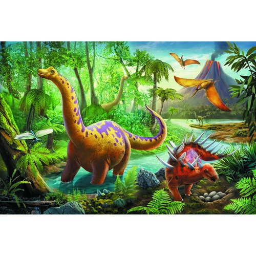 Trefl Puzzle Dinosauři na cestách, 60 dílků