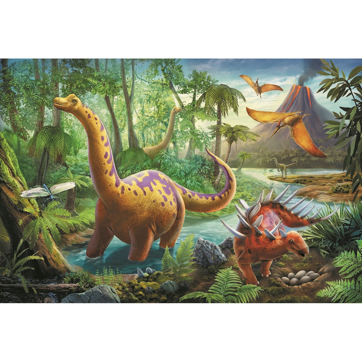 Puzzle TREFL Dinosauři na cestách 60 dílků