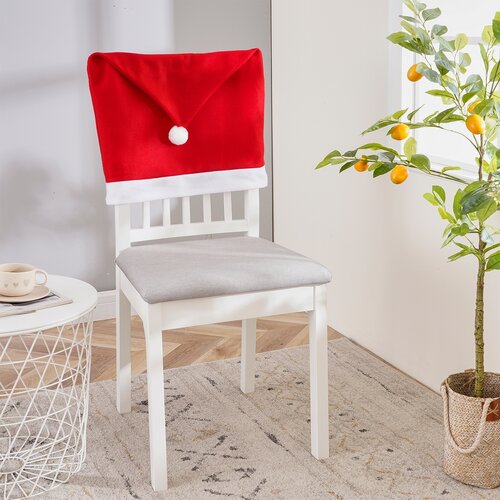 4Home Vánoční potah na židli Santa, 49 x 60 cm, sada 2 ks