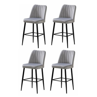Set de scaune de bar Vento Cream and Black, 4 buc.