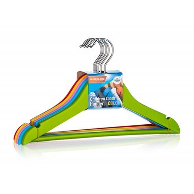 Brilanz Набір дитячих дерев'яних вішалок COLOR, 5 шт.