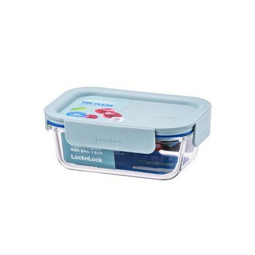 LOCKnLOCK Üveg doboz, téglalap alakú, CLEAR, 380ml, menta