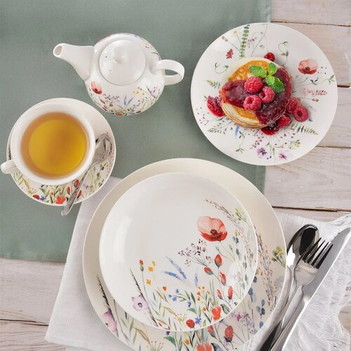 Orion Sada porcelánových hlubokých talířů Mák 20,5 cm, 6 ks