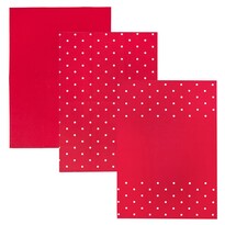 Geschirrtuch Dot Rot, 50 x 70 cm , Set 3 Stück