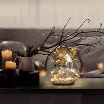 Solight LED skleněná vánoční koule, pr. 15 cm, 20 LED Solight LED skleněná vánoční koule, pr. 15 cm, 20 LED