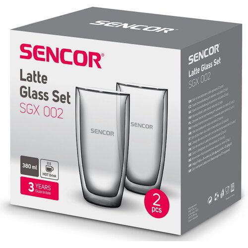 Sencor SGX 002 termo poháre na latté 380 ml, 2 ks