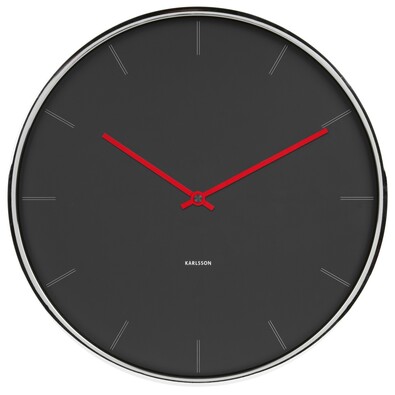 Karlsson 5643GY Designové nástenné hodiny, 40 cm