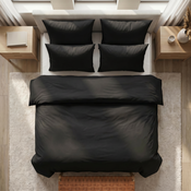 Kvalitex Lenjerie de pat din bumbac, negru, 140 x 200 cm, 70 x 90 cm