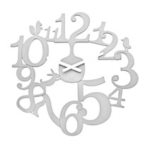 Koziol Nástenné hodiny PI:P biela, pr. 45 cm