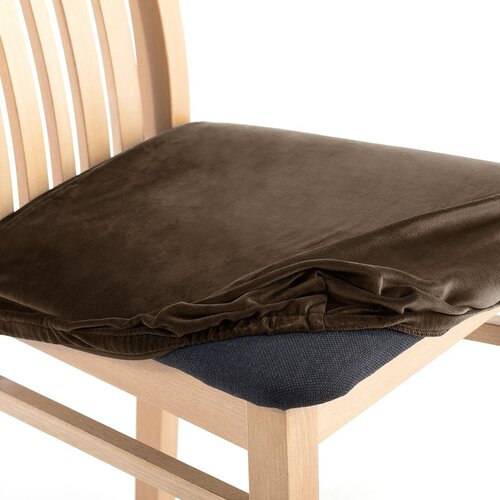Restilo Spannbezug für Stuhlsitz Sento dunkelbraun, 40 x 40 + 5 cm