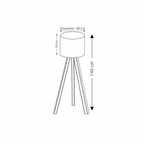 Stojací lampa AYD-1524 Cream Oak