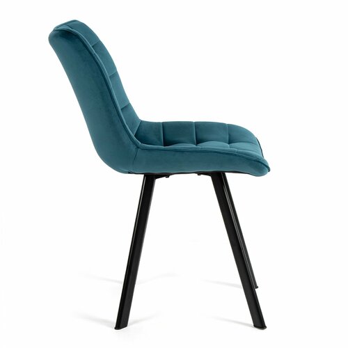 Scaune de sufragerie VELVET, culoare petrol, 4buc.