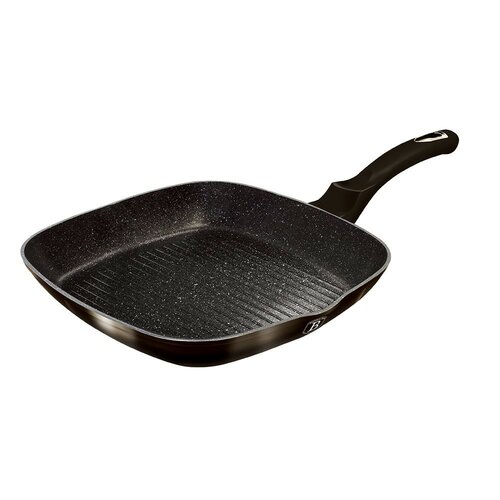 Berlinger Haus Panvica grilovacia s pokrievkou Shiny Black Collection, 28 cm