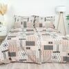 Stanex Pościel bawełniana Patchwork szary, 140 x
