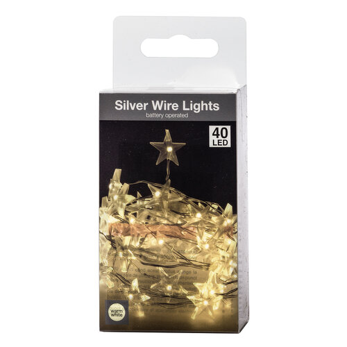 Lichterkette Stellare Warmweiß, 40 LEDs