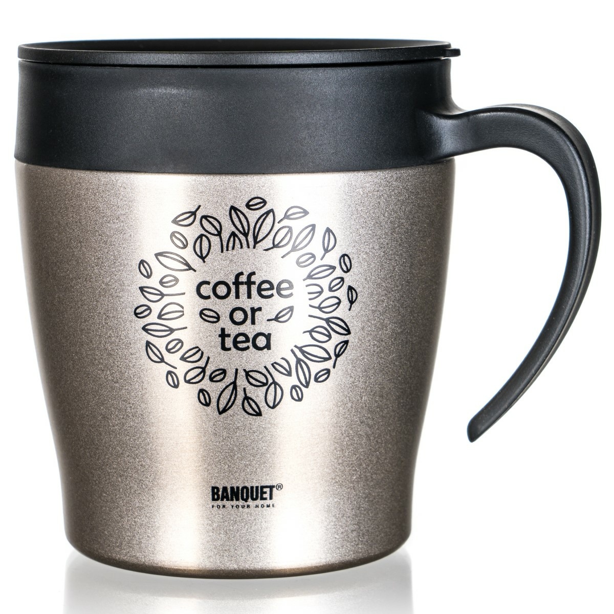 Banquet Termohrnček cestovný TAZZA 330 ml, béžová