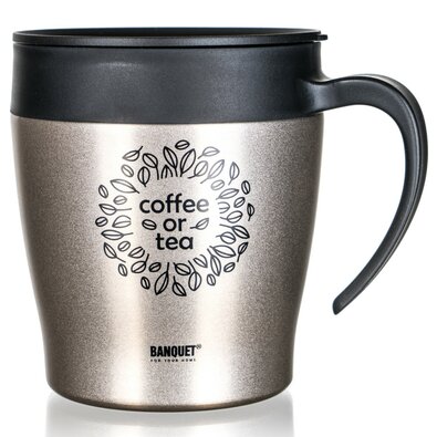 Banquet termohrnek potovalni TAZZA 330 ml, bež