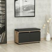 Schuhschrank Drago Walnut and Black