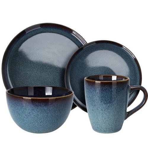 Set de masă din 16 piese Jersey, gresie ceramică