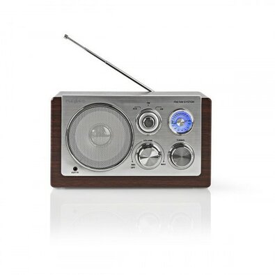 Nedis Stolní rádio Retro FM / AM 3 W, hnědá