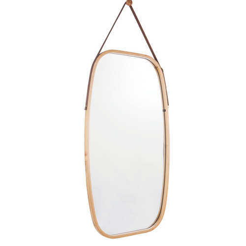 Hängespiegel mit Bambusrahmen Lemi 3, 43 x 1,5 x 76 cm