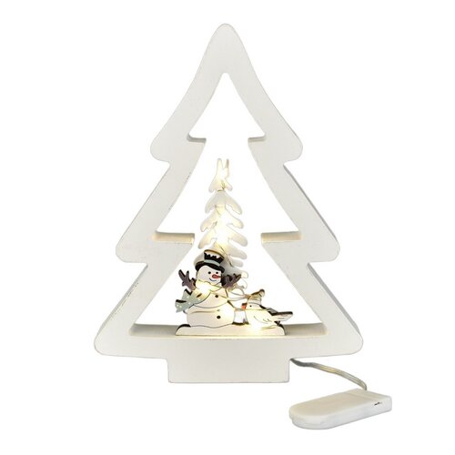 Vánoční LED dekorace Stromek, 14,5 x 19 cm, teplá bílá